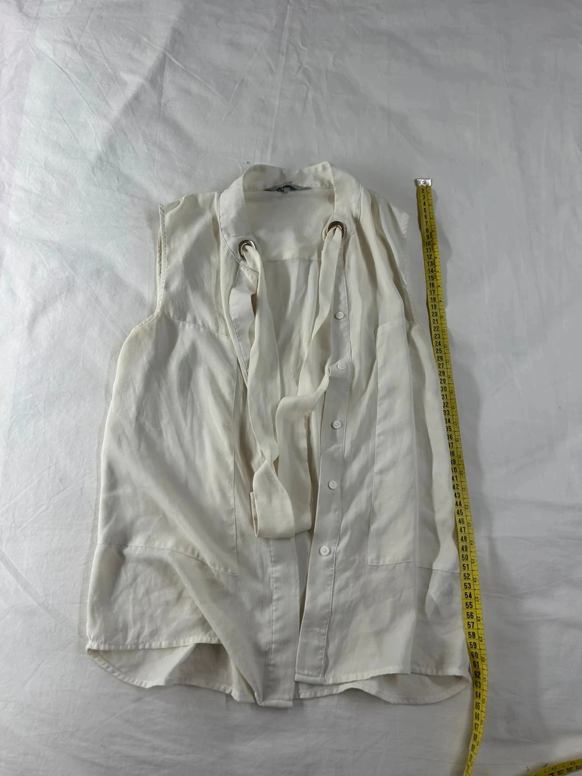 Blouse à manches courtes beige crème h&m
